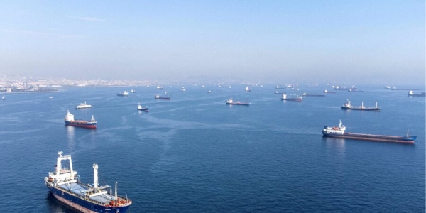 Комерційні судна чекають у черзі, щоб пройти через протоку Босфор (Фото:Umit Bektas / File Photo / Reuters)