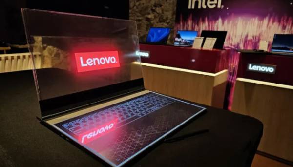 Lenovo показала прототип ноутбука з прозорим екраном