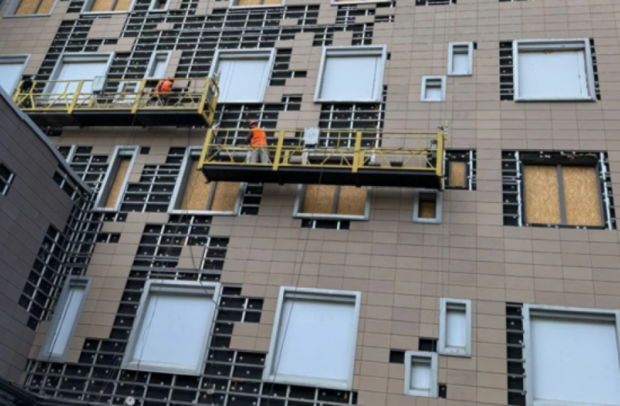 В Охматдиті розпочали монтаж окремих конструкцій у новому лікувальному корпусі