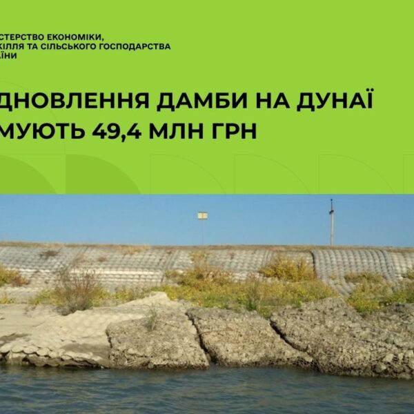Уряд призначив 49,4 мільйона гривень для термінового ремонту захисної споруди на річці Дунай