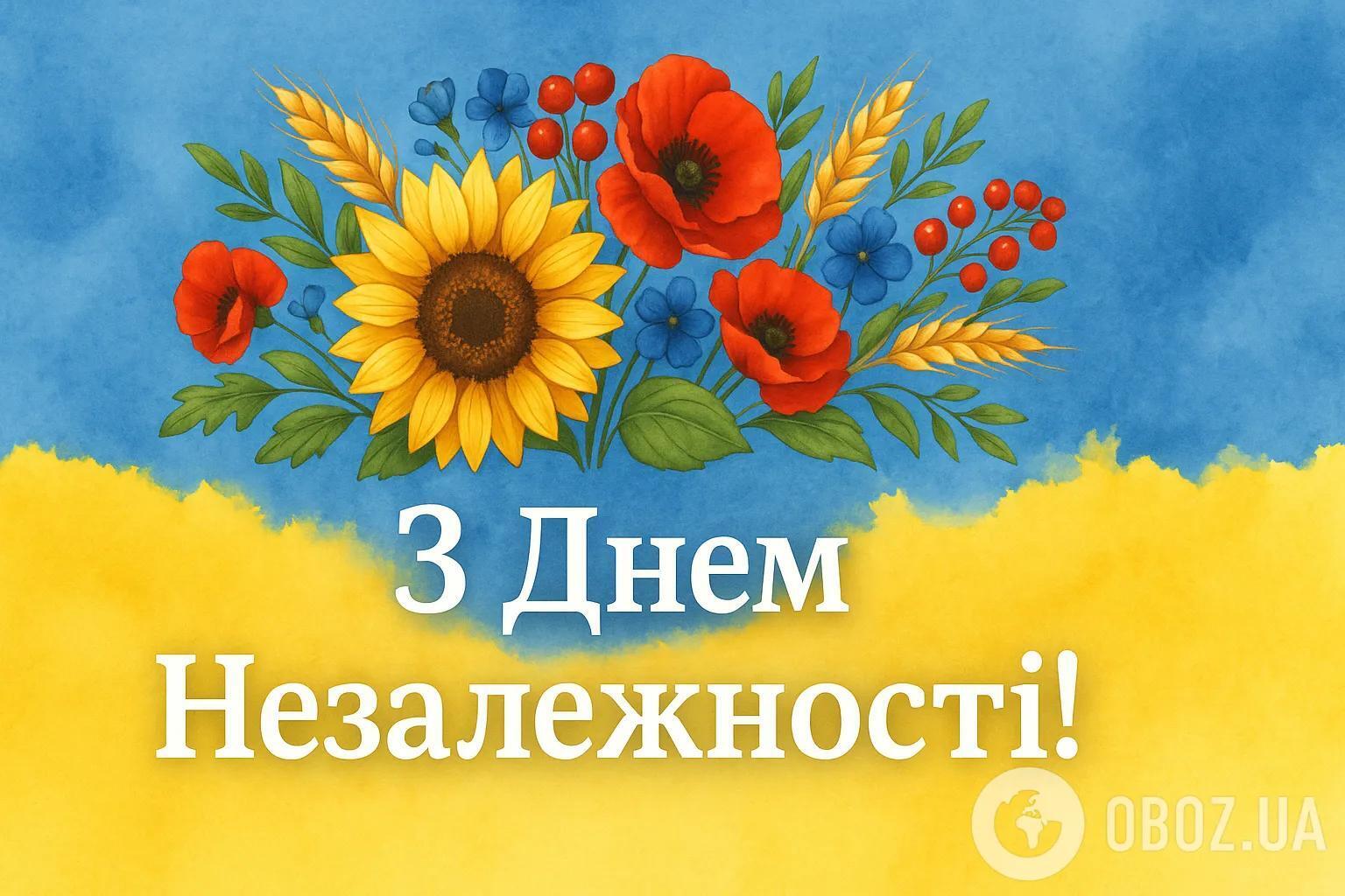 Які є гарні привітання з Днем Незалежності України.