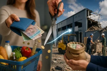 Гроші та банківська картка, кешбек за покупку українських товарів