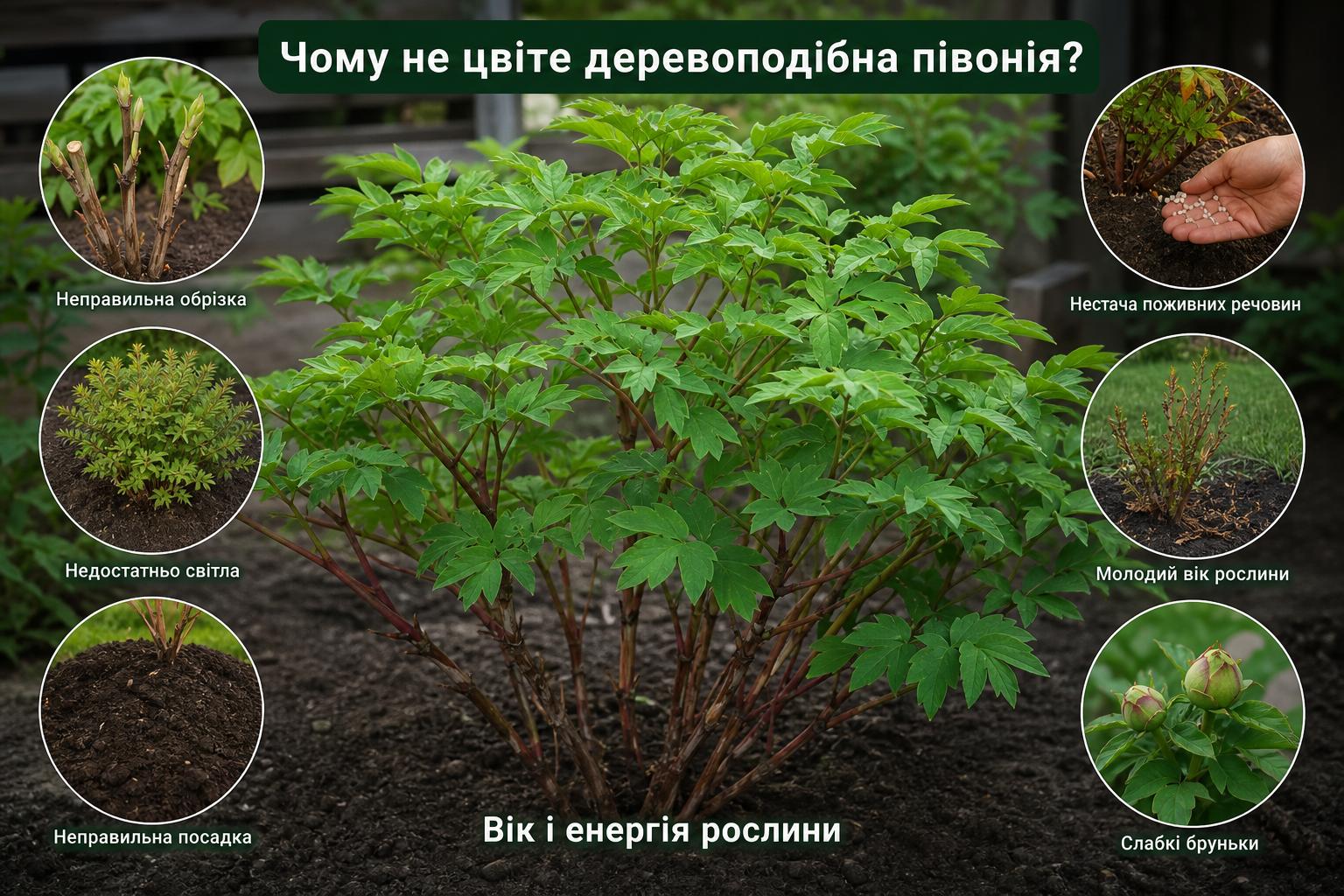 Чому не цвіте деревоподібна півонія, що робити, основні причини. Вік та життєва сила рослини