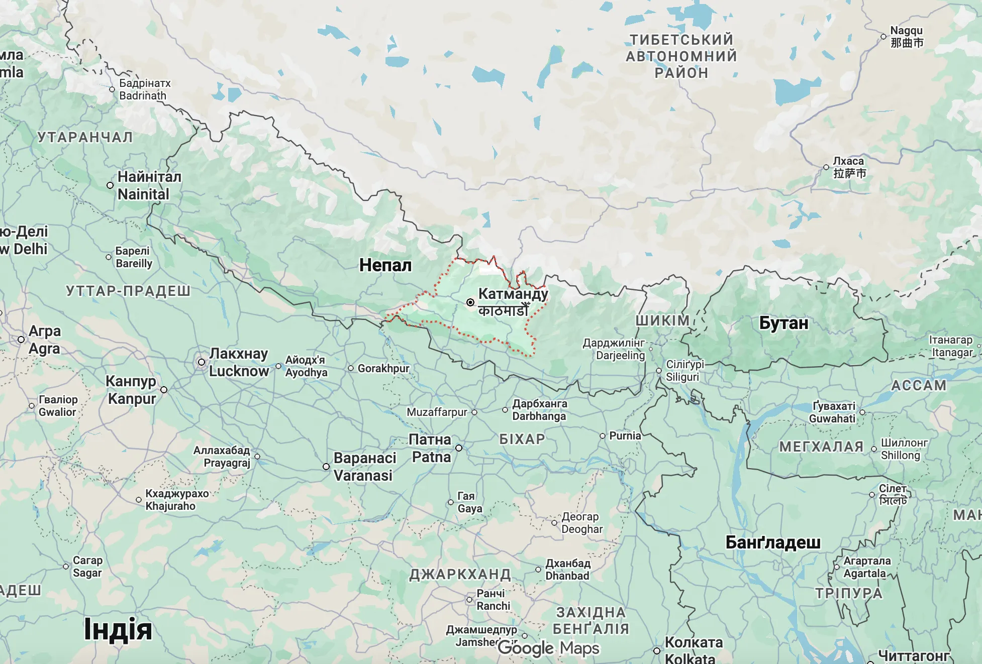 Територія, яка найбільш постраждала від повені.