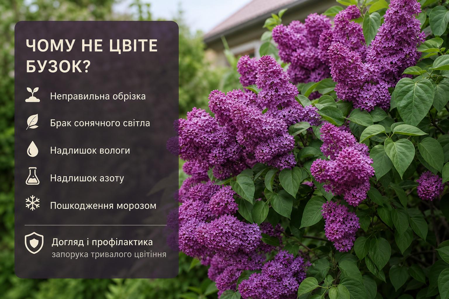 Чому не цвіте бузок, що робити, основні причини. Профілактика для тривалого і регулярного цвітіння