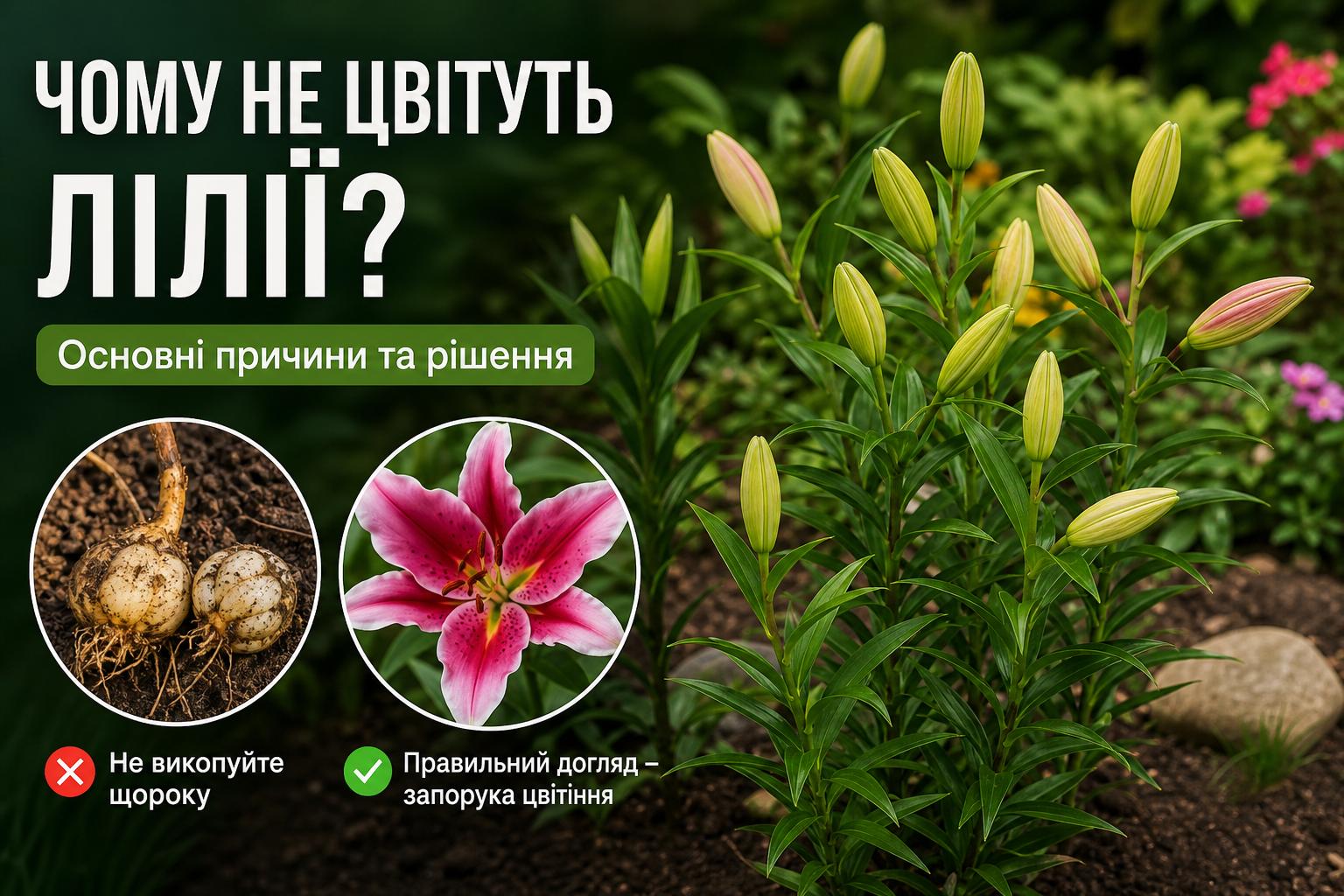 Чому не цвітуть лілії, що робити, основні причини. Чи потрібно викопувати лілії щороку, щоб вони цвіли