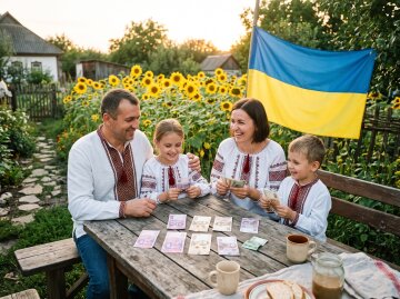 українська родина вишиванка літо традиції сім'я