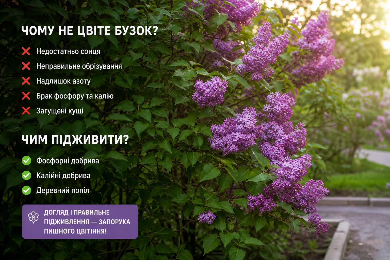 Чому не цвіте бузок, що робити, основні причини. Чим підживити бузок для пишного цвітіння