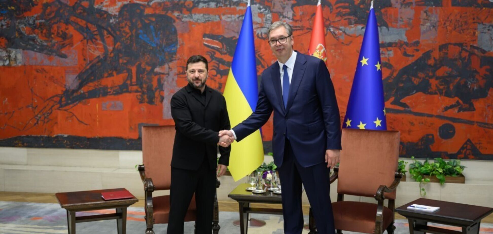 Зеленський зустрівся з президентом Вучичем