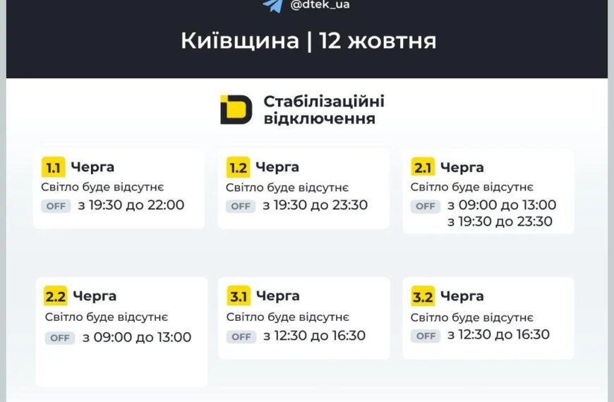 Графік відключення світла: як дізнатися, коли вимкнуть електрику