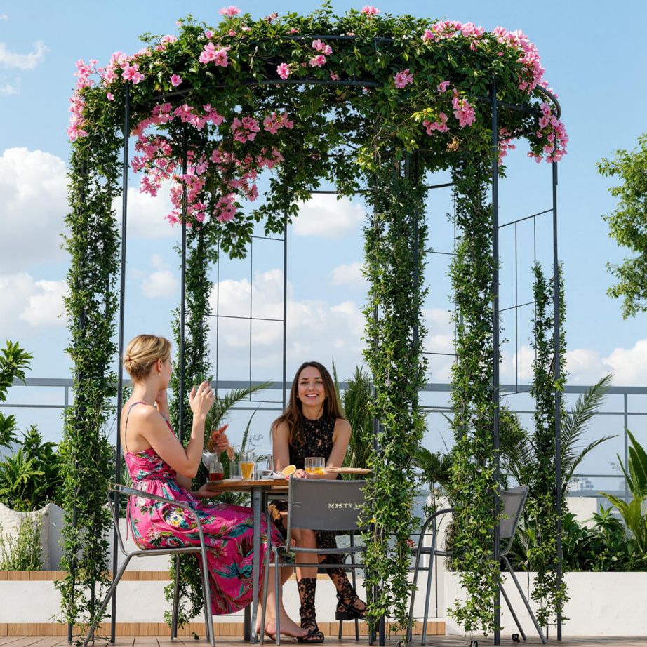 Arlmont & Co. Heavy Duty Birdcage Garden Arch Trellis – Чорна металева арка-пергола висотою 8,8 футів для плетистих рослин, троянд, ліан, декоративні ворота для вулиці, патіо, газону, заднього двору, Колір: Чорний | Wayfair